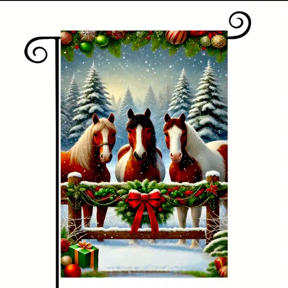 Three Horses Garden Flag